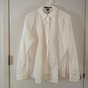 Devon & Jones white Pima cotton long sleeve button down tailored shirt Size 2XL